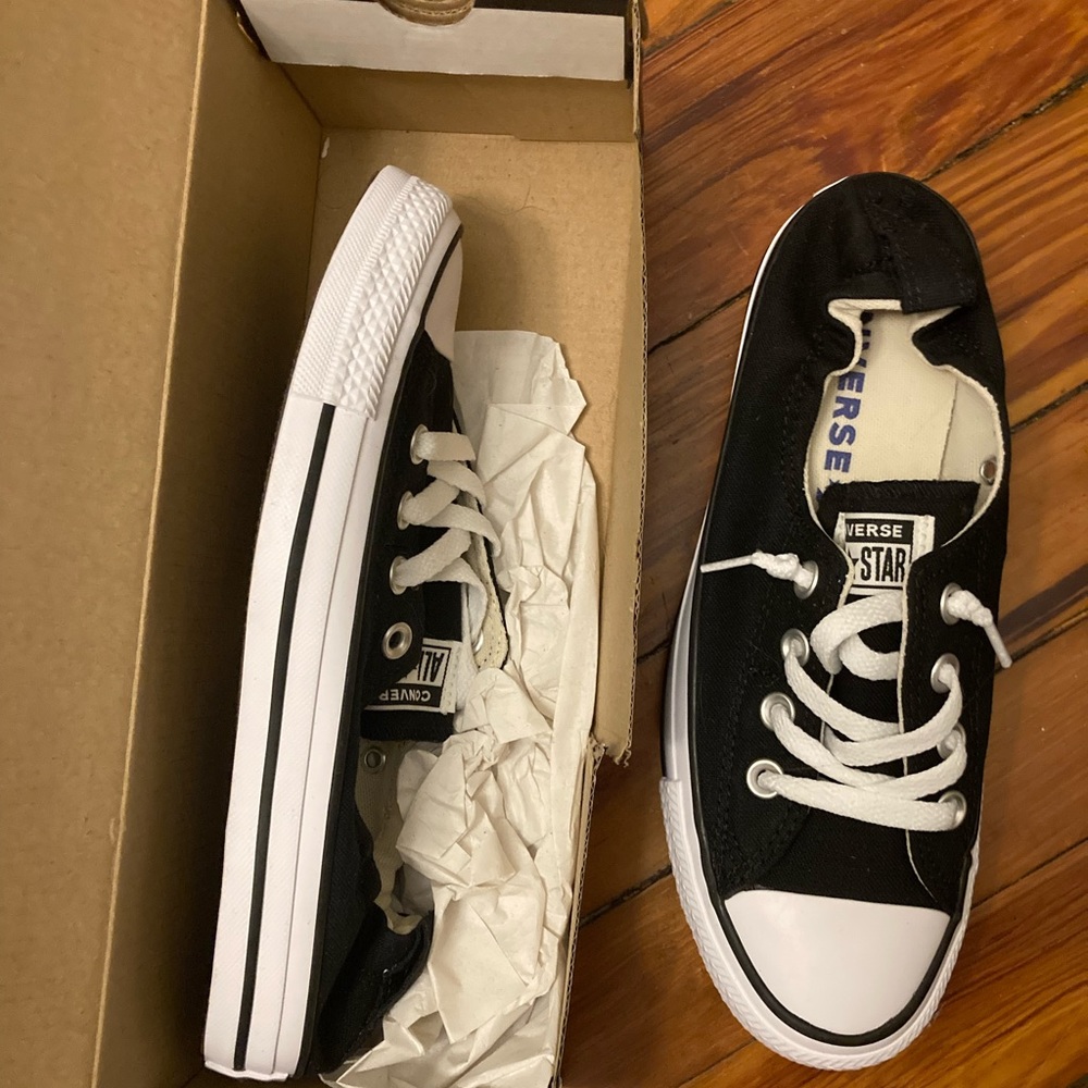 Converse Stretch-back sneakers (black, size 8)